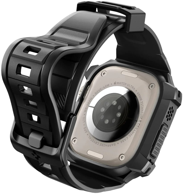 Pasek z etui Spigen Rugged Armor Pro ACS05460 do Apple Watch Ultra 49 mm Czarny (8809811868791) - obraz 12