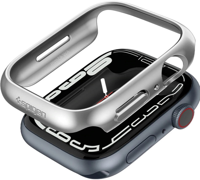 Чохол Spigen Thin Fit ACS04178 для Apple Watch 7 45 мм Graphite (8809811857634) - зображення 1