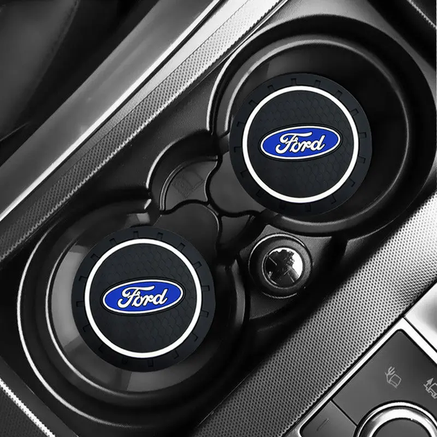 Силиконовый коврик в подстаканник с логотипом Ford комплект 2 штуки - изображение 4