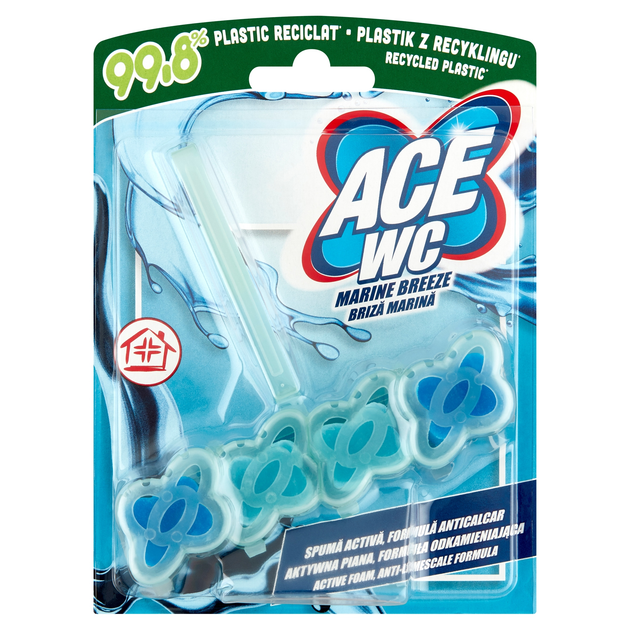 Kostka toaletowa do WC ACE Marine Breeze 48 g (8001480703940) - obraz 1