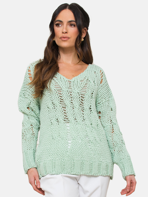 Пуловер жіночий Kamea K.21.606.39 One Size Фісташковий (5903246742923) - зображення 1