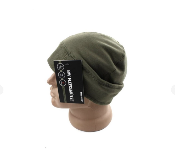 Шапка тактична Mil-Tec Флісова тепла One size Олива BW MÜTZE FLEECE OLIV (12135001) - Фото 3 Шапка тактична Mil-Tec Флісова тепла One size Олива BW MÜTZE FLEECE OLIV (12135001) - зображення 3
