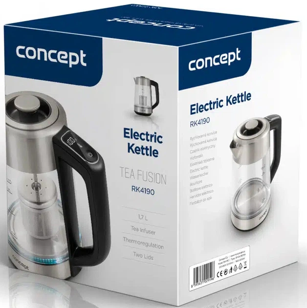Czajnik elektryczny Concept RK4190 1,7 l przezroczysty (8595631029596) - obraz 12