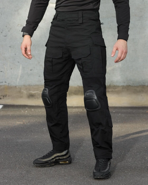 Тактичні штани чоловічі BEZET Штурм 9650 M Чорні (2000140466313) - зображення 1