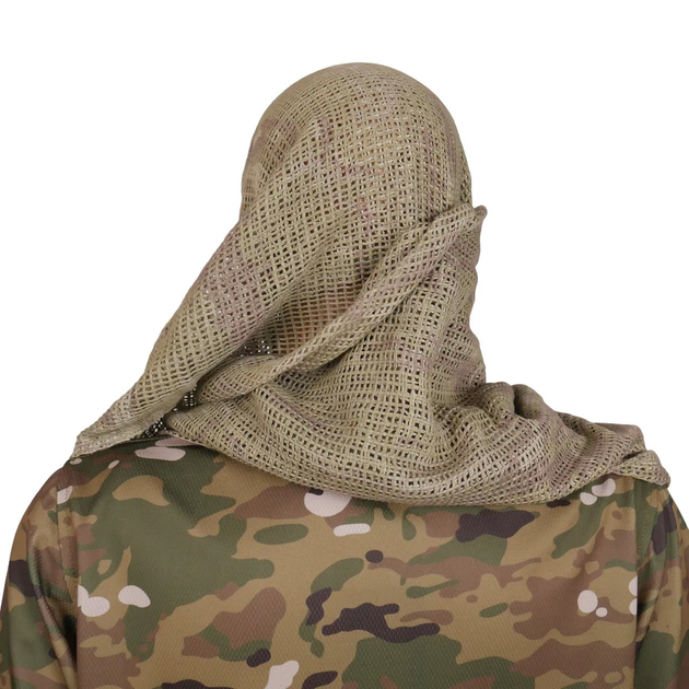 Маскувальний шарф-сітка Kiborg 110х100 Мультикам (9062) - зображення 2