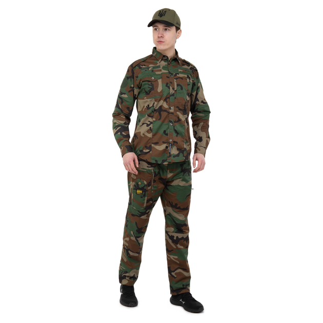 Костюм тактичний (сорочка та штані) Military Rangers ZK-SU1127 розмір: S Колір: Камуфляж Woodland - зображення 1