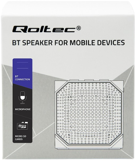 Портативна колонка Qoltec Bluetooth 3W Black (50158) - зображення 2