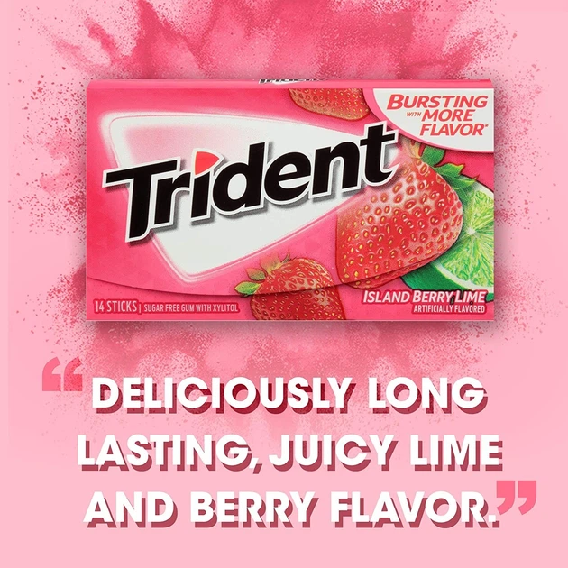 Блок жуйок Trident Island Berry Lime 12 шт - Фото 5 Блок жуйок Trident Island Berry Lime 12 шт - зображення 5