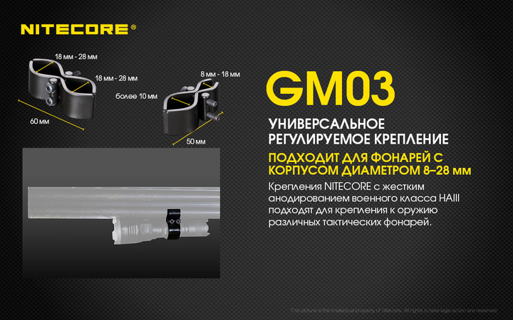 Кріплення на зброю Nitecore GM03 (2 шт.) - зображення 2