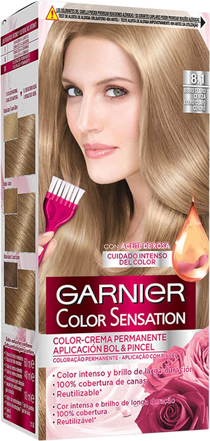 Farba Garnier Color Sensation 8.1 Light Ash Blonde 40 ml (3600541525405) - obraz 1