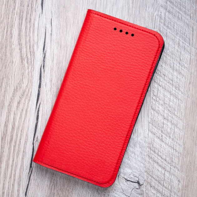 Кожаный чехол книжка для телефона Huawei Honor 8X от Jk-case, красный ...