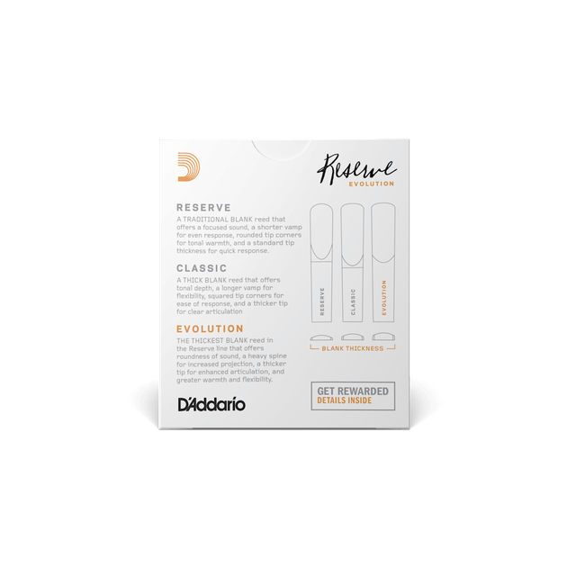 Трость для кларнета Bb D'ADDARIO Reserve Evolution Bb Clarinet #2.5 (1шт) - Фото 3 Трость для кларнета Bb D'ADDARIO Reserve Evolution Bb Clarinet #2.5 (1шт) - изображение 3