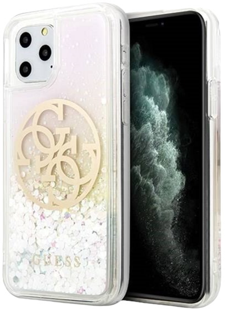 Панель Guess Gradient Liquid Glitter Circle Logo для Apple iPhone 11 Pro Градієнт (3700740471586) - зображення 1