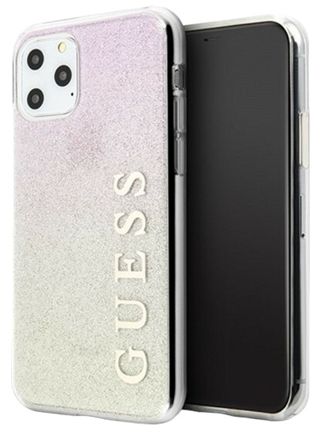 Панель Guess Glitter Gradient для Apple iPhone 11 Pro Золото-рожева (3700740471982) - зображення 1