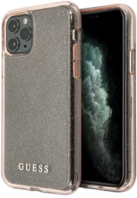 Панель Guess Glitter для Apple iPhone 11 Pro Max Рожевий (3700740476062) - зображення 1