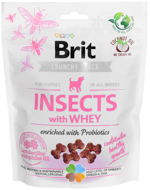 Ласощі для собак Brit Care Dog Puppy Insect 200 г (8595602551514) - зображення 1