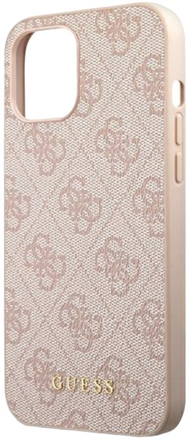 Etui Guess 4G Metal Gold Logo do Apple iPhone 12/12 Pro Pink (3666339005085) - obraz 2