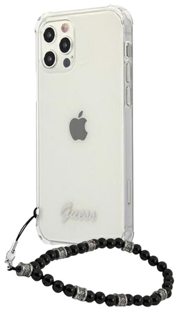 Etui Guess Black Pearl do Apple iPhone 12/12 Pro Transparent (3666339003708) - obraz 2