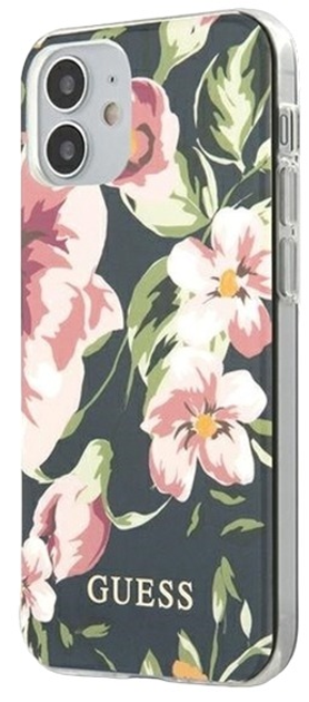 Etui Guess N3 Flower Collection do Apple iPhone 12 mini Navy (3700740482117) - obraz 1