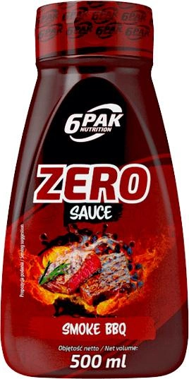 Sos 6PAK Nutrition Sauce Zero 500 ml Smoke BBQ (5902811810449) - obraz 1