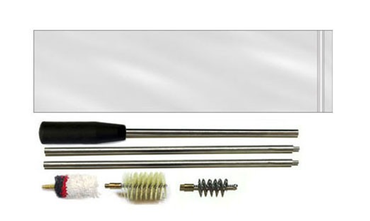 Набор для чистки гладкоствольного оружия кал.16 ерш стальной спиральный, щетинный, шерстяной (пенал текстильный) - изображение 1