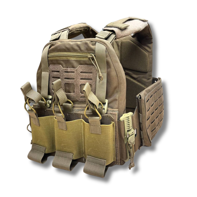 Плитоноска uaBRONIK (Plate Carrier) закрытого типа Койот - изображение 1