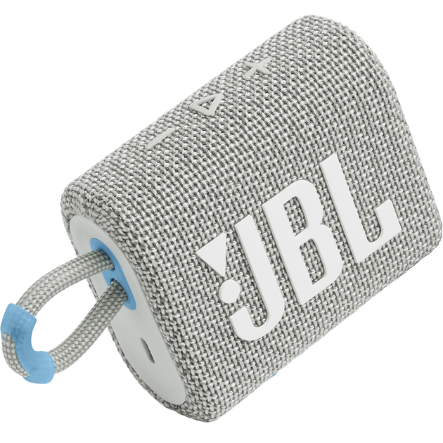 Портативная акустика JBL Go3, Eco White (JBLGO3ECOWHT) - Фото 4 Портативная акустика JBL Go3, Eco White (JBLGO3ECOWHT) - изображение 4