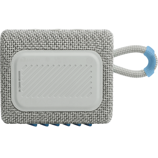 Портативная акустика JBL Go3, Eco White (JBLGO3ECOWHT) - Фото 7 Портативная акустика JBL Go3, Eco White (JBLGO3ECOWHT) - изображение 7