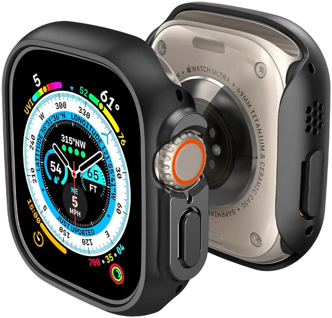 Чохол Spigen Thin Fit ACS05458 для Apple Watch Ultra 49 мм Black (8809811868777) - зображення 3