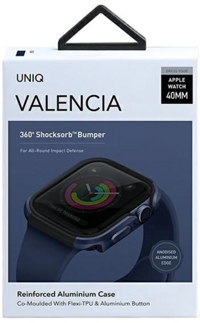 Etui Uniq Valencia do Apple Watch Series 4/5/6/SE 40 mm Niebieski (8886463675526) - obraz 2