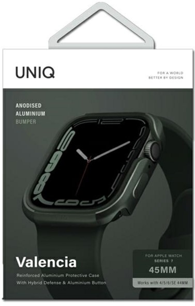 Etui Uniq Valencia do Apple Watch Series 4/5/6/7/8/SE/SE2 44-45 mm Zielony (8886463680070) - obraz 3