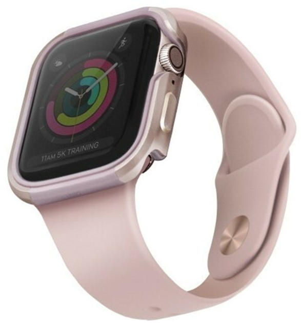 Etui Uniq Valencia do Apple Watch Series 4/5/6/SE 44 mm Różowo-złoty (8886463671177) - obraz 1