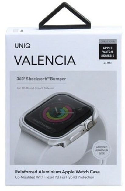 Etui Uniq Valencia do Apple Watch Series 4/5/6/SE 44 mm Srebrny (8886463671184) - obraz 4