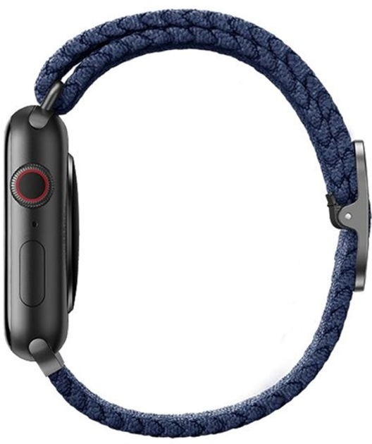 Ремінець Uniq Aspen Braided для Apple Watch Series 1/2/3/4/5/6/7/8/SE/SE2 38-41 мм Oxford Blue (8886463676394) - зображення 3