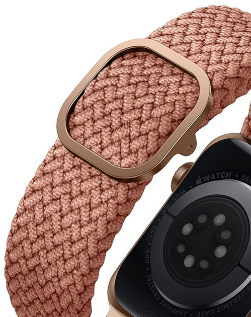 Pasek Uniq Aspen Braided do Apple Watch Series 1/2/3/4/5/6/7/8/SE/SE2 42-45 mm Różowy (8886463677117) - obraz 5