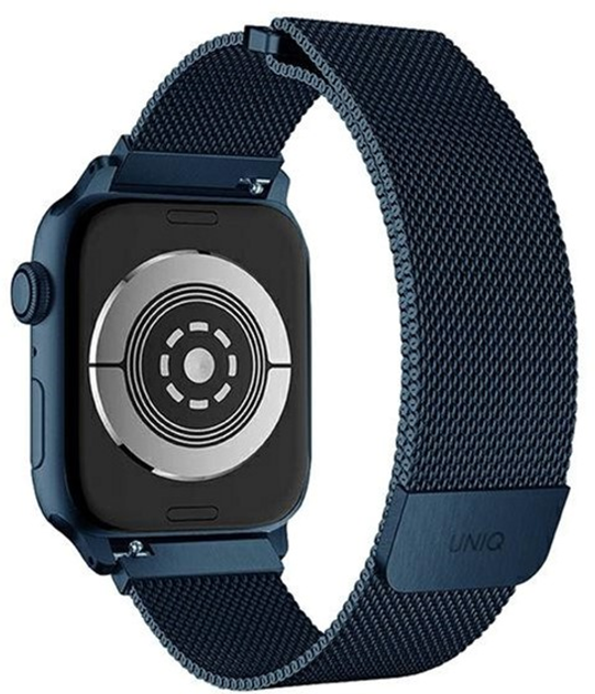 Pasek Uniq Dante Stainless Steel do Apple Watch Series 1/2/3/4/5/6/7/8/SE/SE2 38-41 mm Niebieski (8886463679173) - obraz 2