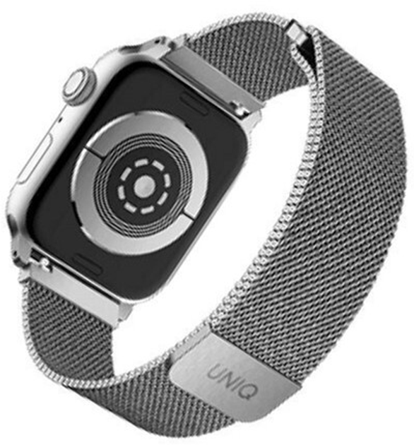 Pasek Uniq Dante Stainless Steel do Apple Watch Series 1/2/3/4/5/6/7/8/SE/SE2 42-45 mm Srebrny (8886463669716) - obraz 2