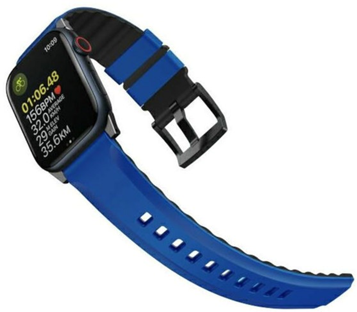 Pasek Uniq Linus Airosoft Silicone do Apple Watch Series 1/2/3/4/5/6/7/8/SE/SE2/Ultra 42-49 mm Niebieski (8886463684382) - obraz 2