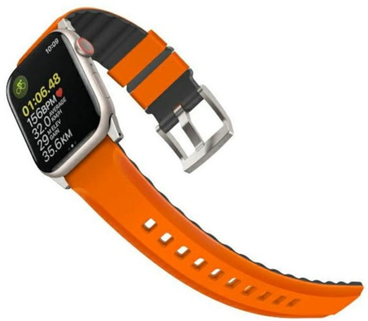 Pasek Uniq Linus Airosoft Silicone do Apple Watch Series 1/2/3/4/5/6/7/8/SE/SE2/Ultra 42-49 mm Pomarańczowy (8886463684375) - obraz 2