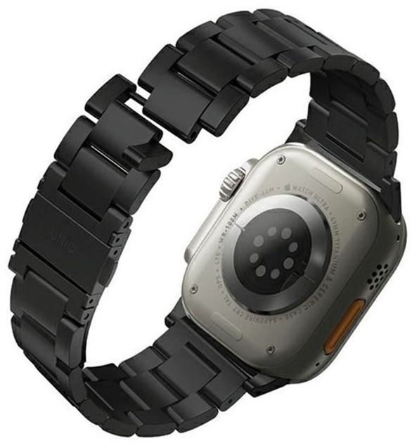 Pasek Uniq Osta Stainless Steel do Apple Watch Series 1/2/3/4/5/6/7/8/SE/SE2/Ultra 42-49 mm Czarny (8886463684634) - obraz 2