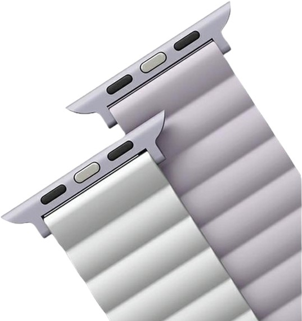 Pasek Uniq Revix Reversible Magnetic do Apple Watch Series 1/2/3/4/5/6/7/8/SE/SE2 38-41 mm Lilak-biały (8886463680780) - obraz 4
