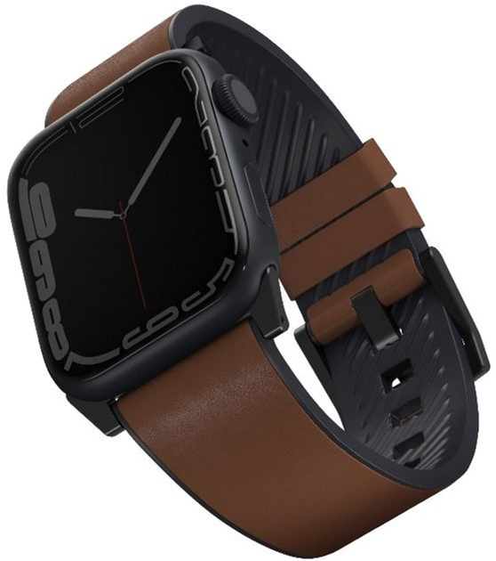 Pasek Uniq Straden Leather Hybrid Strap do Apple Watch Series 1/2/3/4/5/6/7/8/SE/SE2/Ultra 42-49 mm Brązowy (8886463679630) - obraz 1