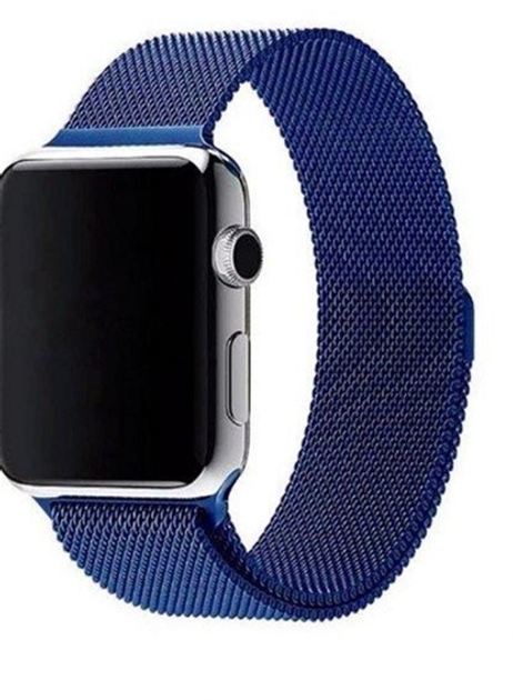 Ремінець Apple Woven Nylon Band MPW82ZM/A для Apple Watch Series 1/2/3/4/5/6/7/8/SE/SE2 42-45 мм Blue (190198378606) - зображення 1