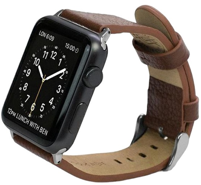 Pasek X-Doria Lux 23820 do Apple Watch Series 1/2/3/4/5/6/7/8/SE/SE2 38-41 mm Brązowy (6950941439657) - obraz 2
