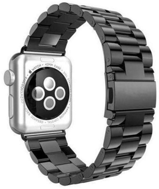 Pasek Mercury Metal do Apple Watch Series 1/2/3/4/5/6/7/8/SE/SE2 38-41 mm Czarny (8809724801410) - obraz 2