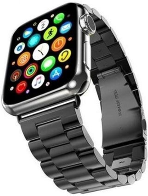 Ремінець Mercury Metal для Apple Watch Series 1/2/3/4/5/6/7/8/SE/SE2 38-41 мм Black (8809724801410) - зображення 3