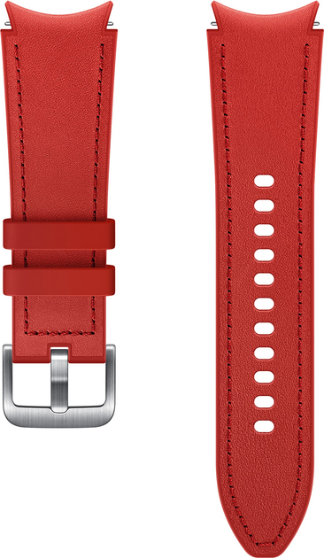 Ремінець Samsung Hybrid Leather Band (S/M) ET-SHR88SREGEU для Galaxy Watch 4 20 мм Red (8806092658301) - зображення 1