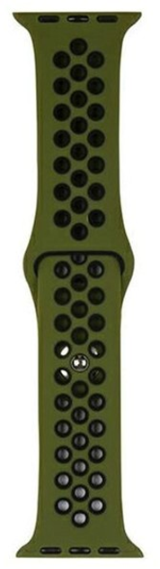 Ремінець Beline Sport Silicone для Apple Watch Series 1/2/3/4/5/6/7/8/SE/SE2 38-41 мм Green-Black (5904422919870) - зображення 2