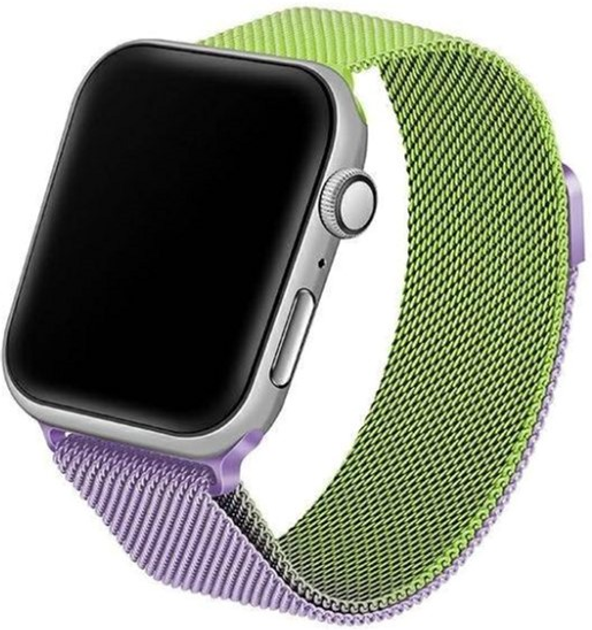 Ремінець Beline Steel для Apple Watch Series 1/2/3/4/5/6/7/8/SE/SE2/Ultra 42-49 мм Green-Purple (5904422914233) - зображення 1