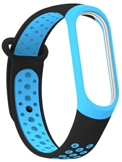 Ремінець Beline для Xiaomi Mi Band 5/6/7 Black-Blue (5904422911348) - зображення 1